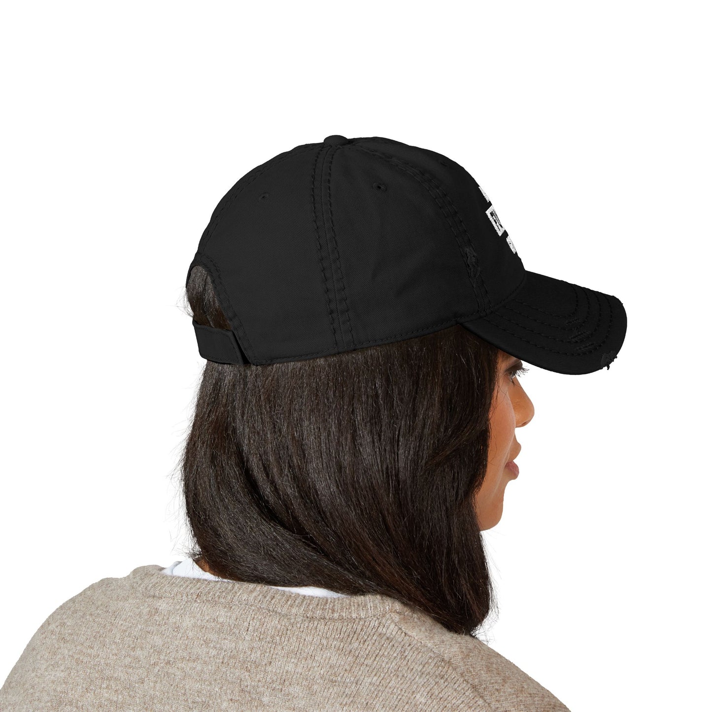 Distressed 'No Fucks Given' Embroidery Dad Hat
