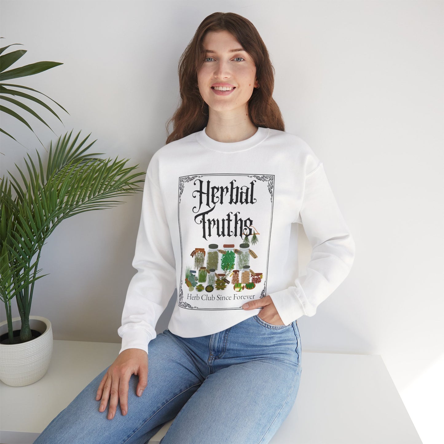 Herbal Truths Crewneck Sweatshirt | MRMRSJAMESON | Herbalist, Botanical, Holistic, Nature