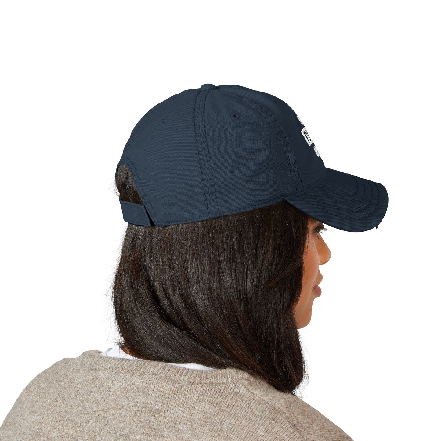 Distressed 'No Fucks Given' Embroidery Dad Hat