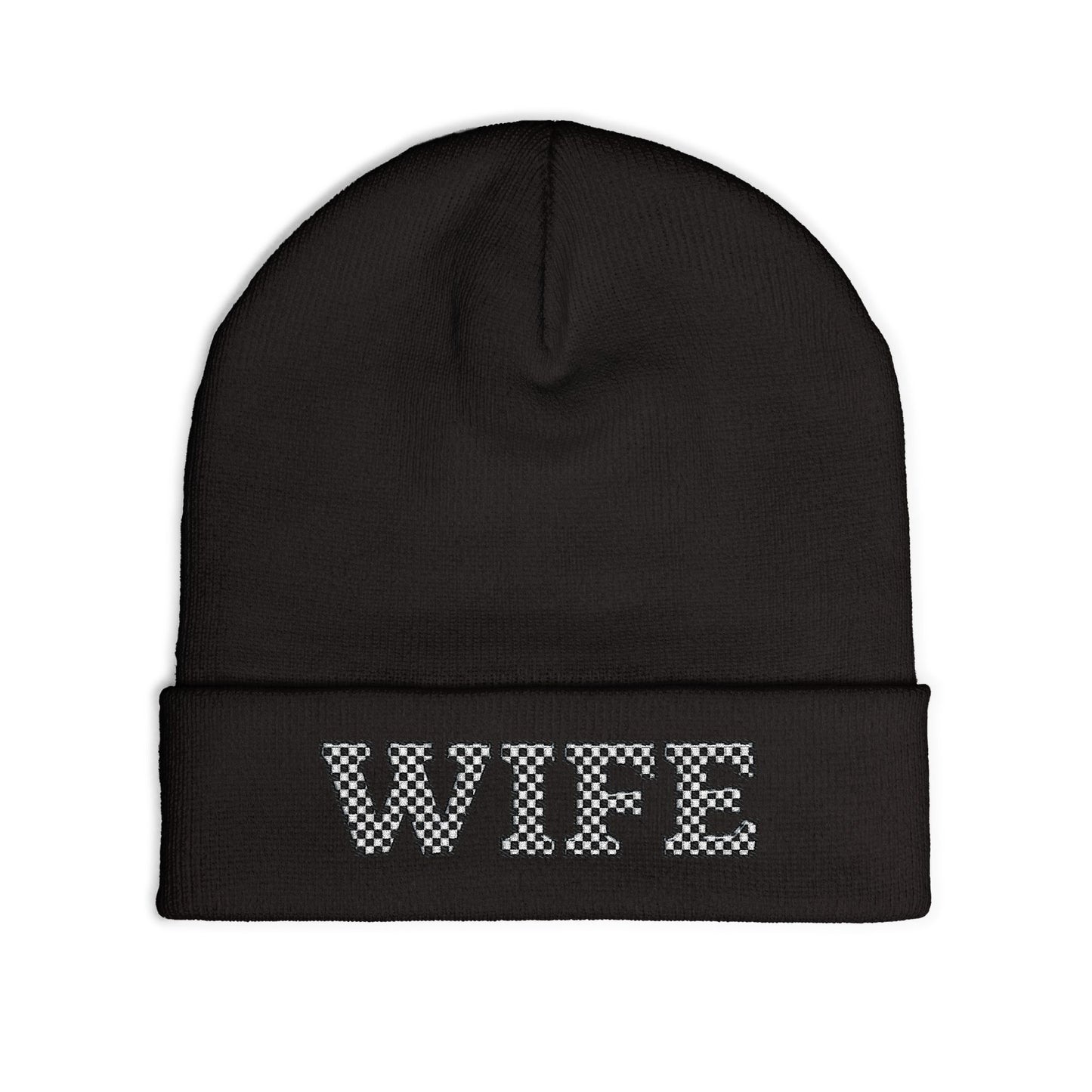 WIFE Embroidered Beanie, Winter Hats, MRMRSJAMESON Hats
