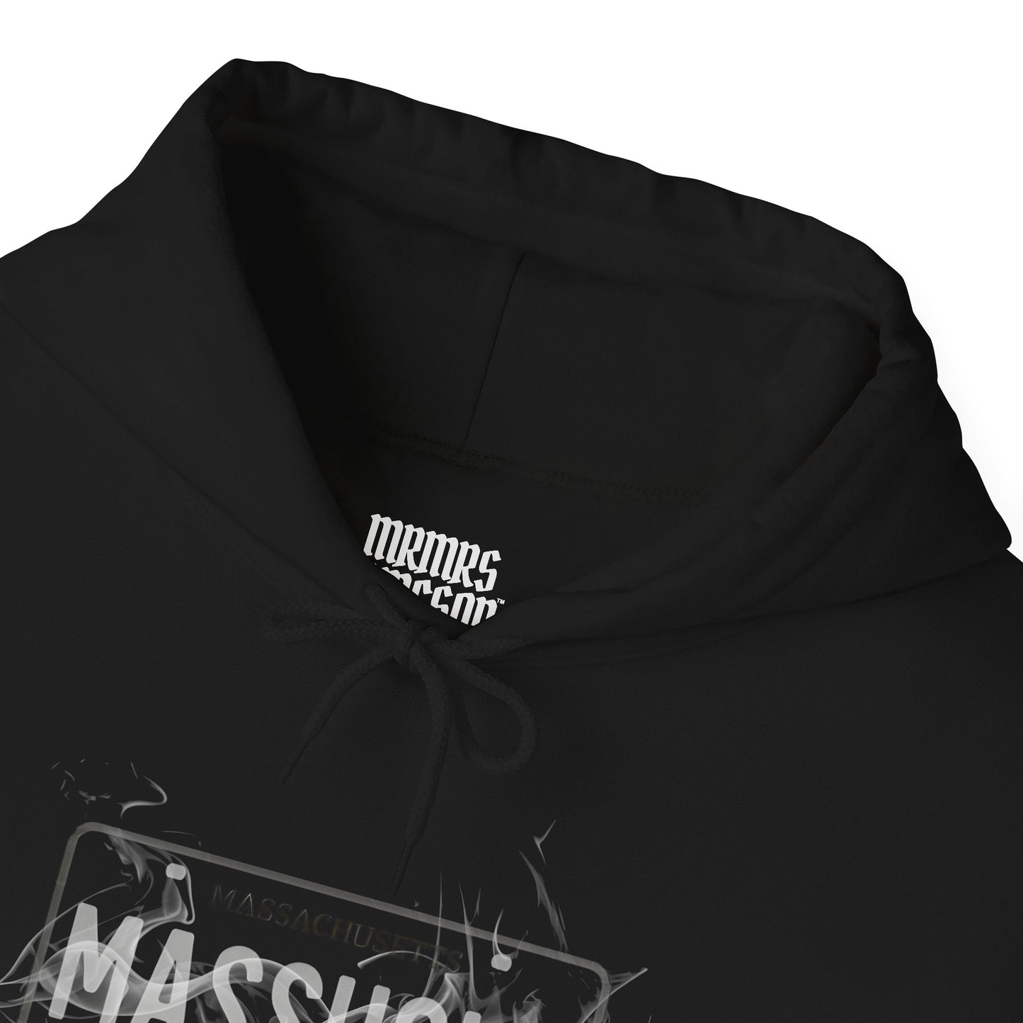 MASSHOLE Smoke Unisex Heavy Blend Hoodie, Massachusetts, MRMRSJAMESON
