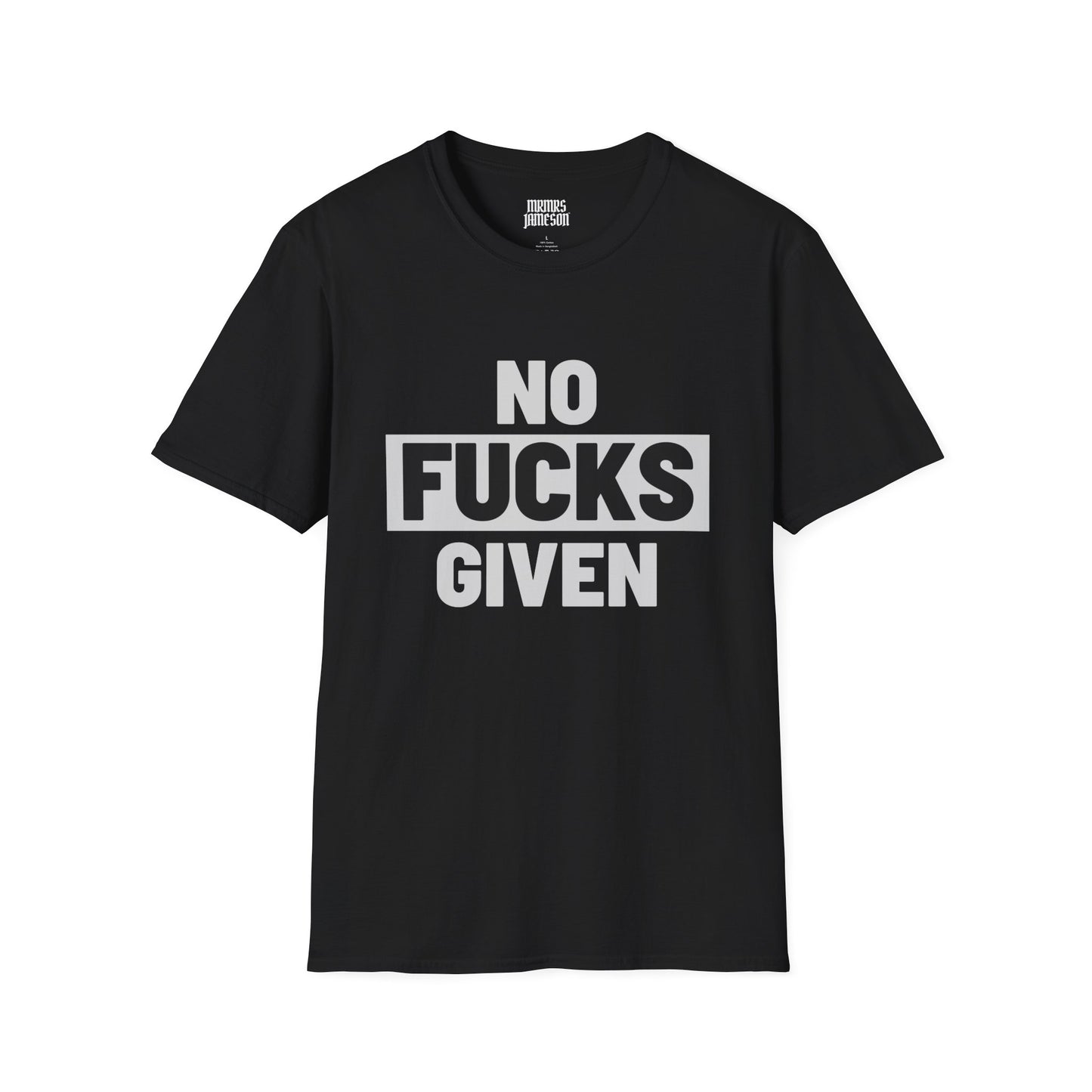 No Fucks Given Block T-Shirts, Dark Humor Shirts, MRMRSJAMESON Shirts