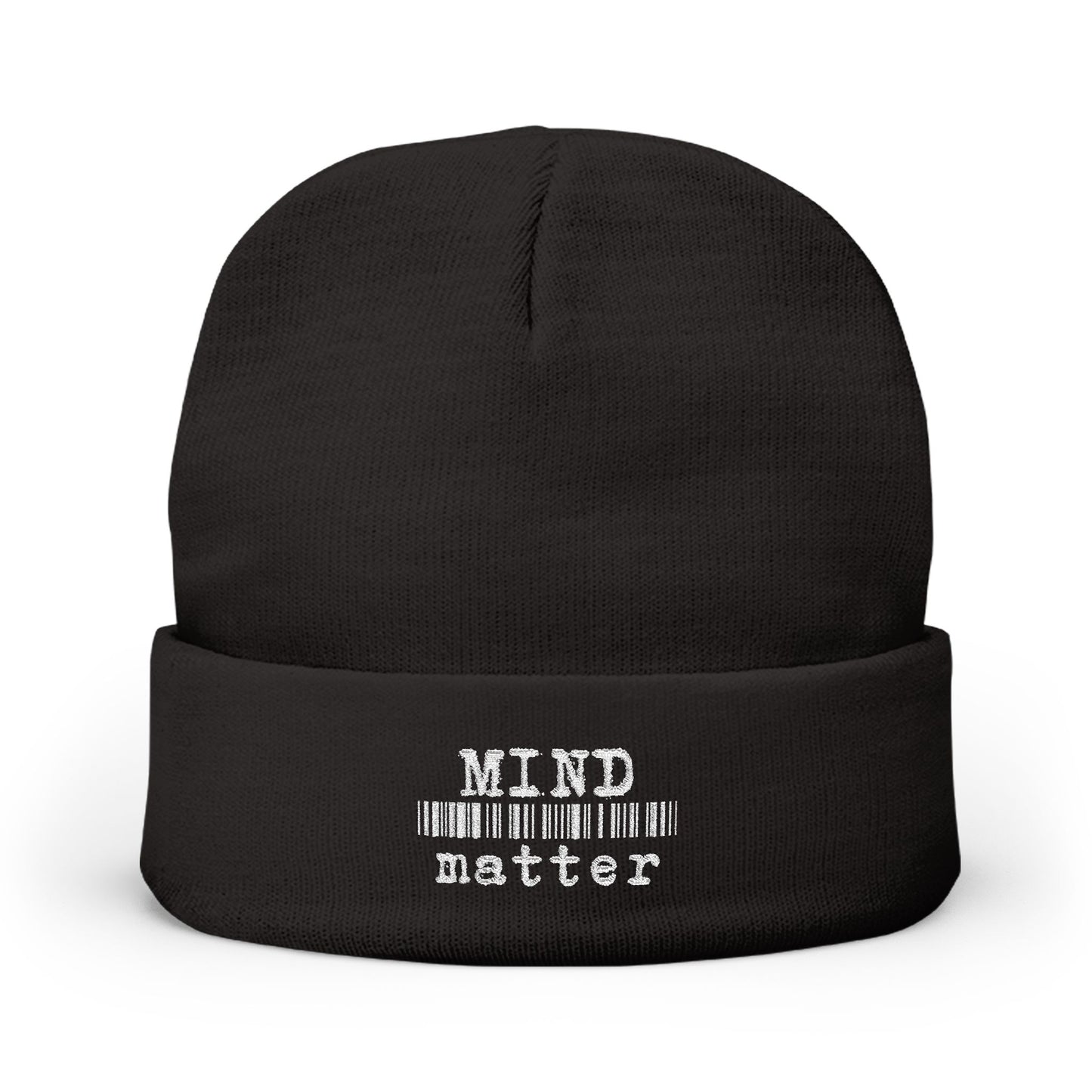 ‘Mind Over Matter’ Embroidered Beanie, Winter Hats, MRMRSJAMESON Hats