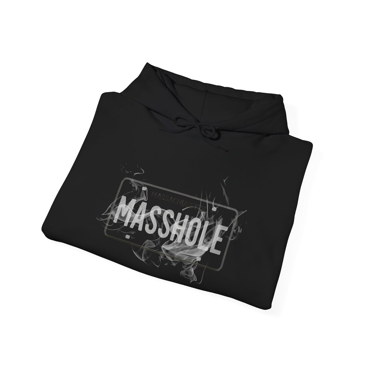 MASSHOLE Smoke Unisex Heavy Blend Hoodie, Massachusetts, MRMRSJAMESON