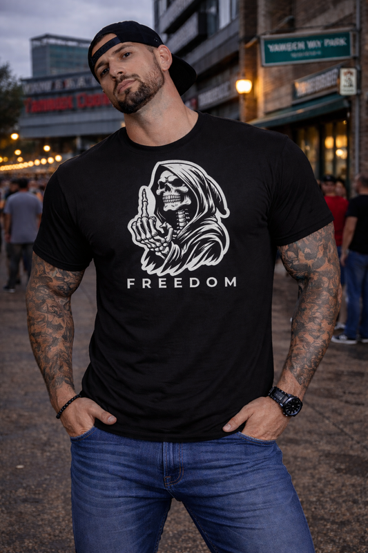 Grim Reaper Freedom Graphic T-Shirt