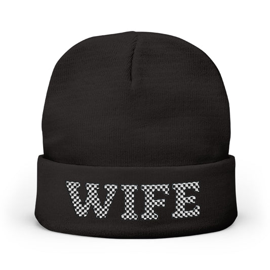 WIFE Embroidered Beanie, Winter Hats, MRMRSJAMESON Hats