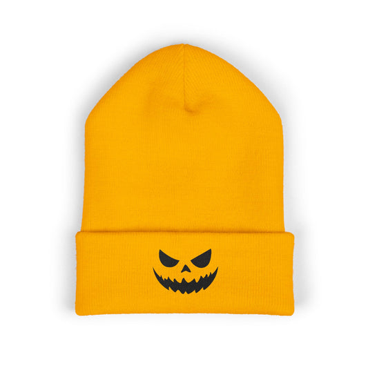Spooky Pumpkin Embroidered Beanie,  Halloween Hat, MRMRSJAMESON