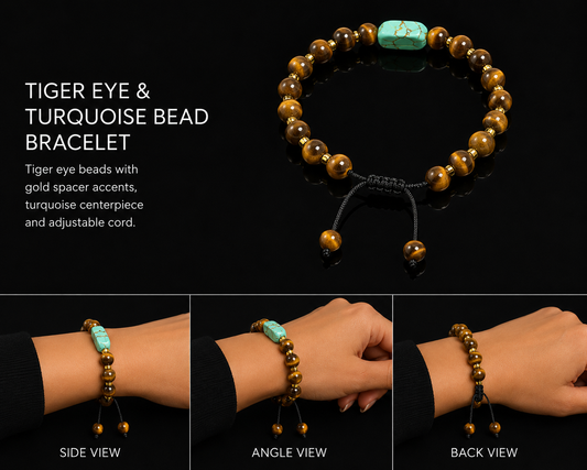 Healing Tigers Eye & Turquoise Bracelet