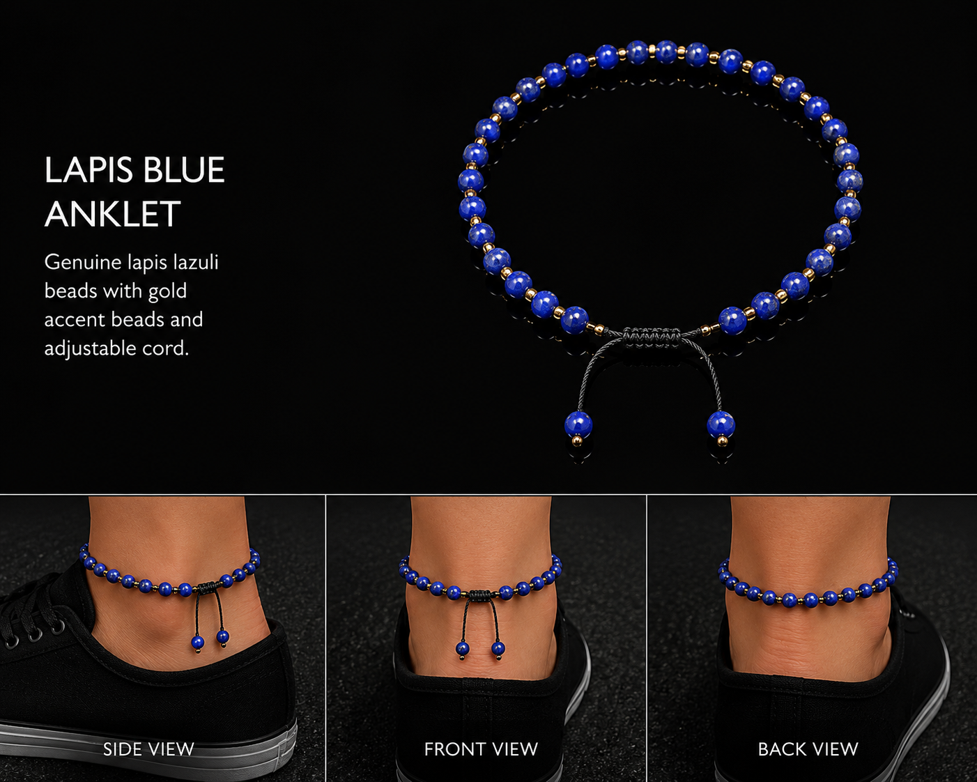 Healing Lapis Lazuli Anklet