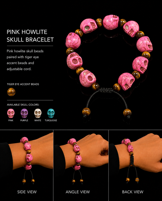 Howlite Skull Bracelet Collection (one of one’s)