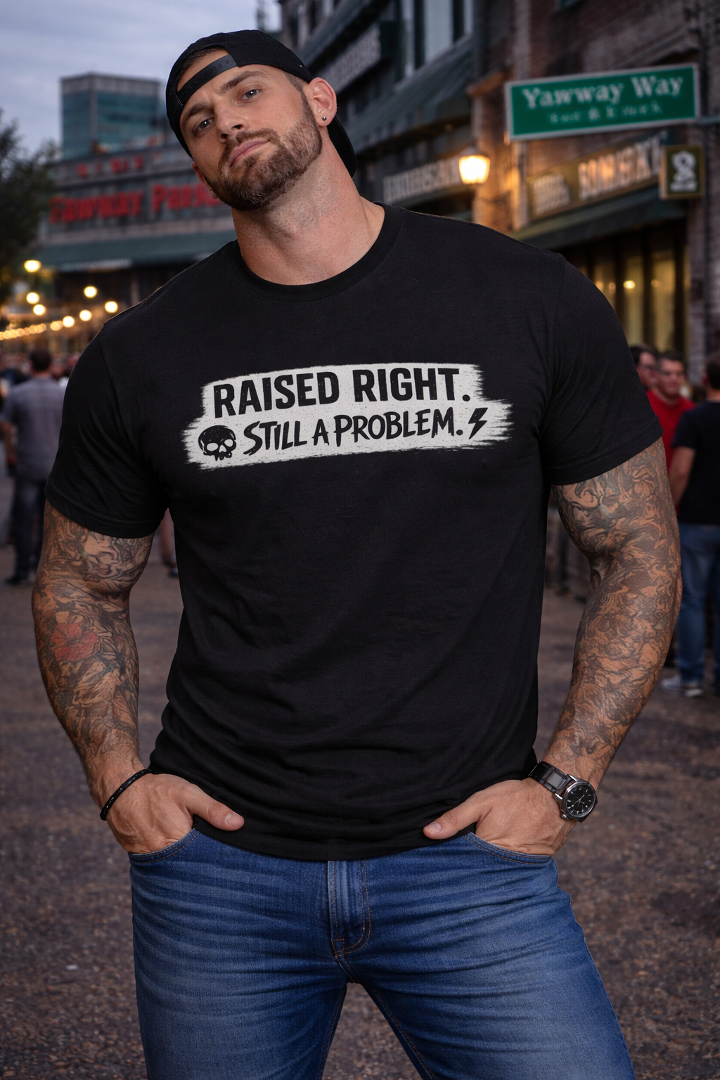 Raised Right. Still a Problem Graphic Tee