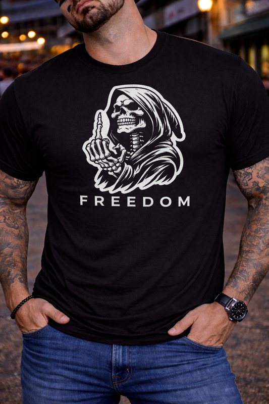 Grim Reaper Freedom Graphic T-Shirt