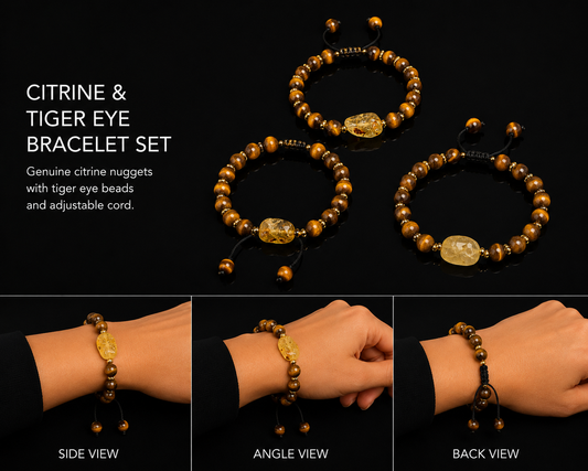 Healing Citrine & Tigers Eye Bracelet