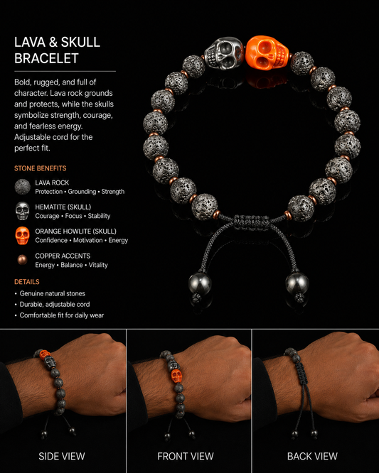 Men’s Skull Lava Bracelet