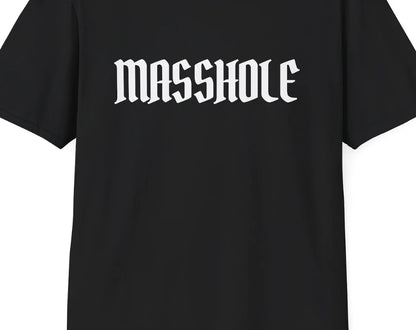 Masshole Shirt, Boston T-Shirt, Funny Boston Tee, Massachusetts Pride Shirt, New England Apparel, Gothic Font Tee, Unisex